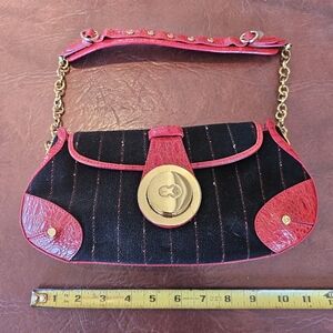 Red Leather Escada Handbag